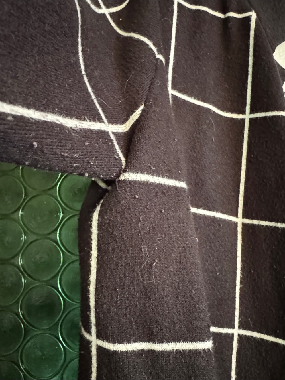 Tahari Black and White Windowpane Open-Front Coatigan - Picture 5 of 6